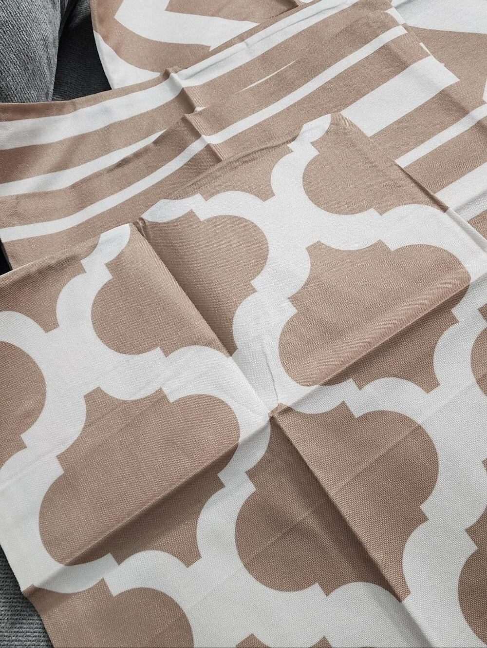 Taupe and Off White Striped, Chevron, & Geometric Pillow Covers Set Of 4